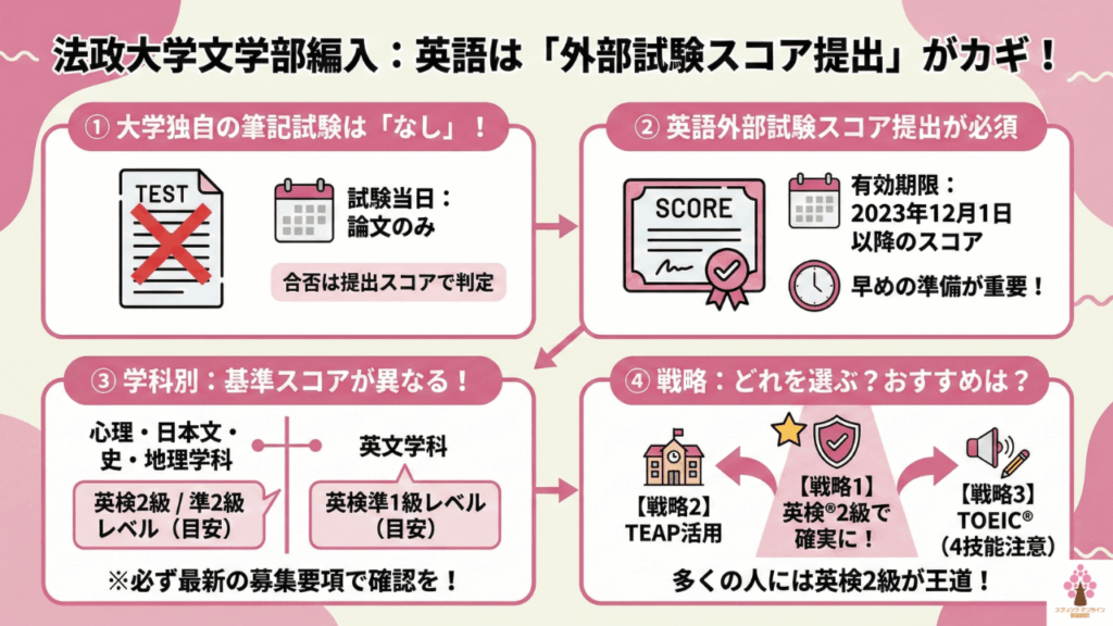 【最重要】法政大学文学部編入の試験科目①：英語