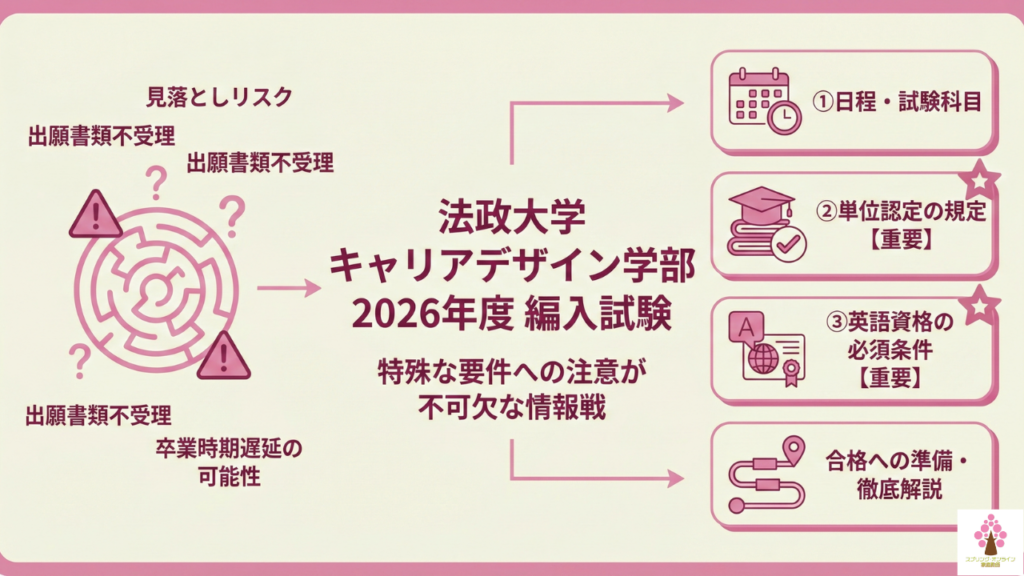  2026年度 法政大学キャリアデザイン学部 編入試験の概要