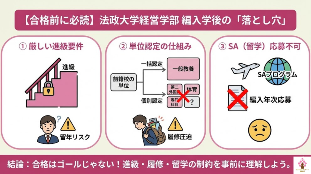 【合格前に必読】法政大学経営学部編入学後の「落とし穴」
