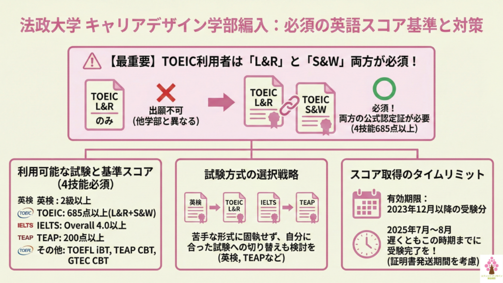 法政大学キャリアデザイン学部編入｜必要な英語スコアの基準と対策
