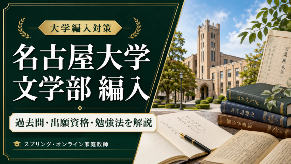 名古屋大学文学部の編入対策を解説する記事のアイキャッチ画像