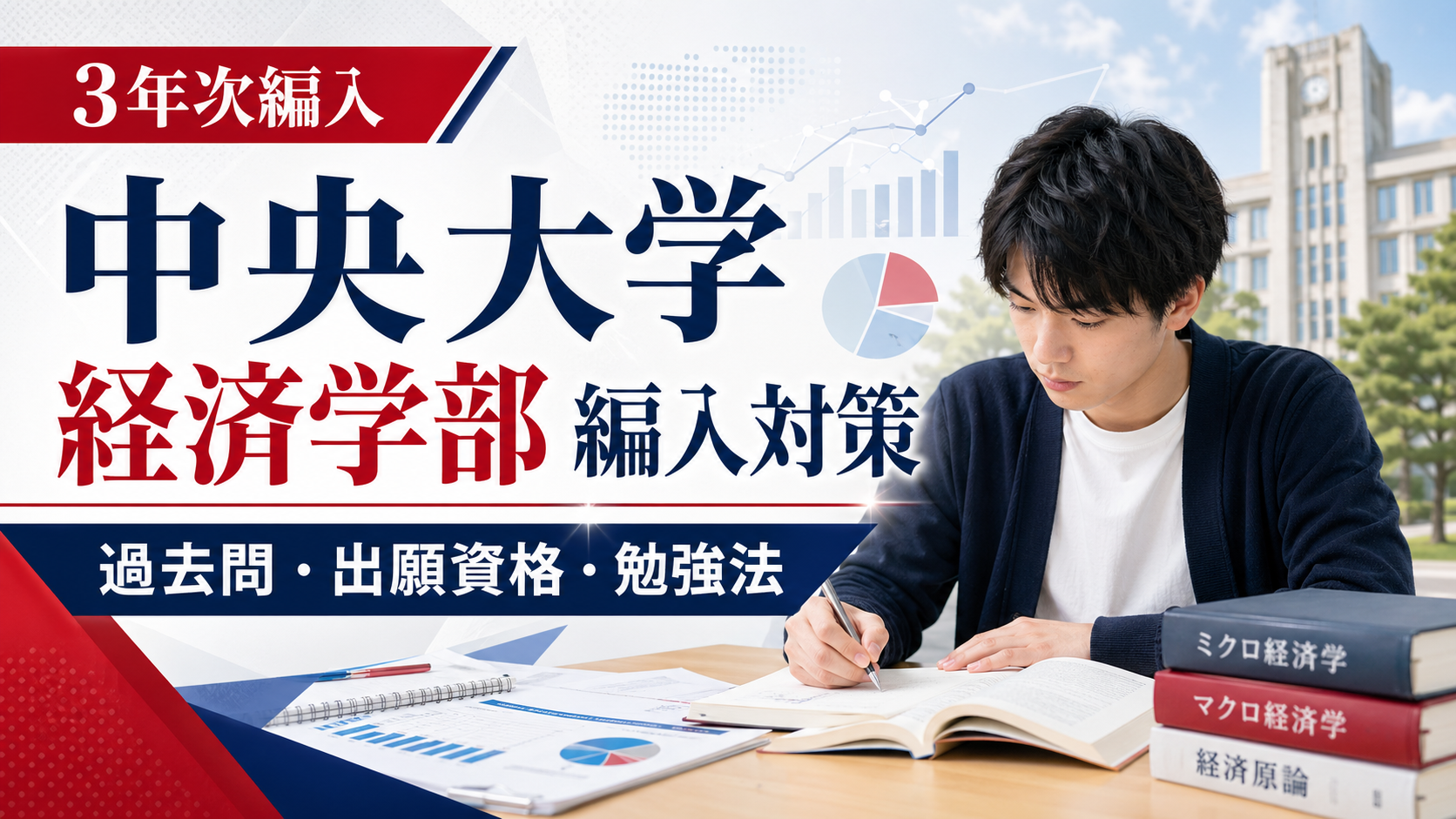 中央大学経済学部の編入対策を解説する記事のサムネイル