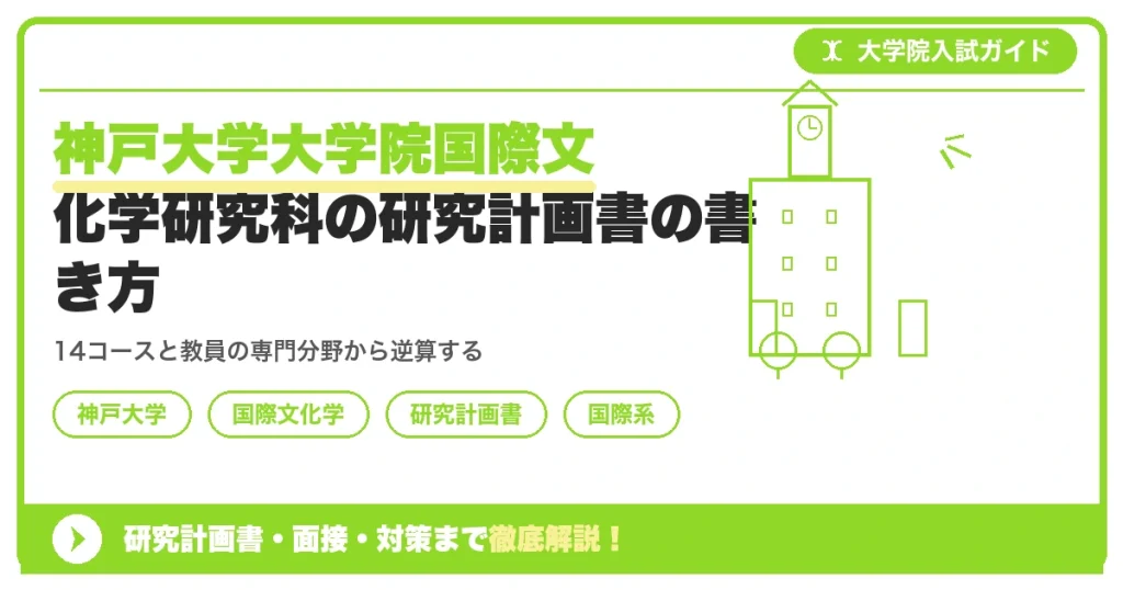 神戸大学大学院国際文化学研究科の研究計画書の書き方｜専攻・カリキュラム・教員の研究分野から逆算するを示すアイキャッチ画像