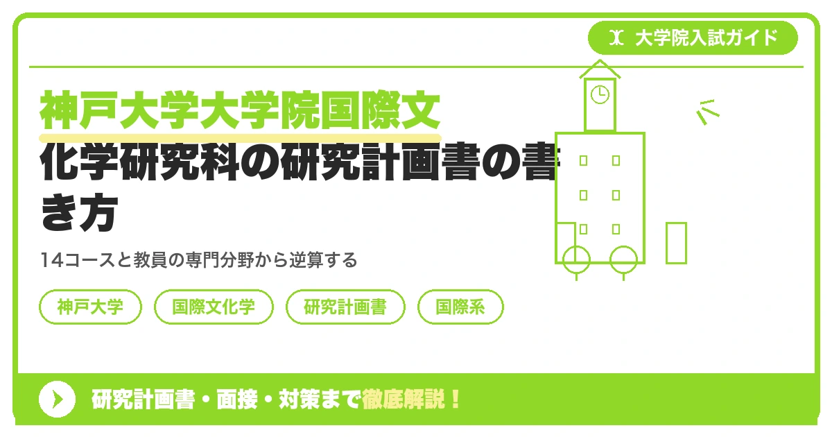 神戸大学大学院国際文化学研究科の研究計画書の書き方|専攻・カリキュラム・教員の研究分野から逆算するを示すアイキャッチ画像