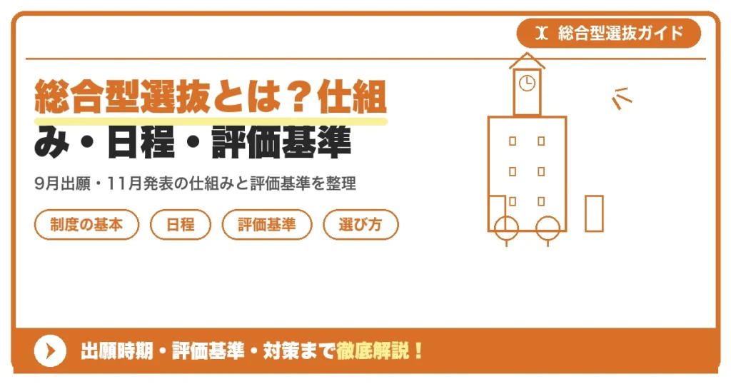 総合型選抜とは？仕組み・日程・評価基準を高校生向けに解説を示すアイキャッチ画像