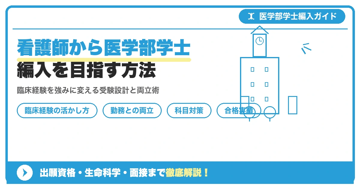 看護師から医学部学士編入を目指す方法を示すアイキャッチ画像
